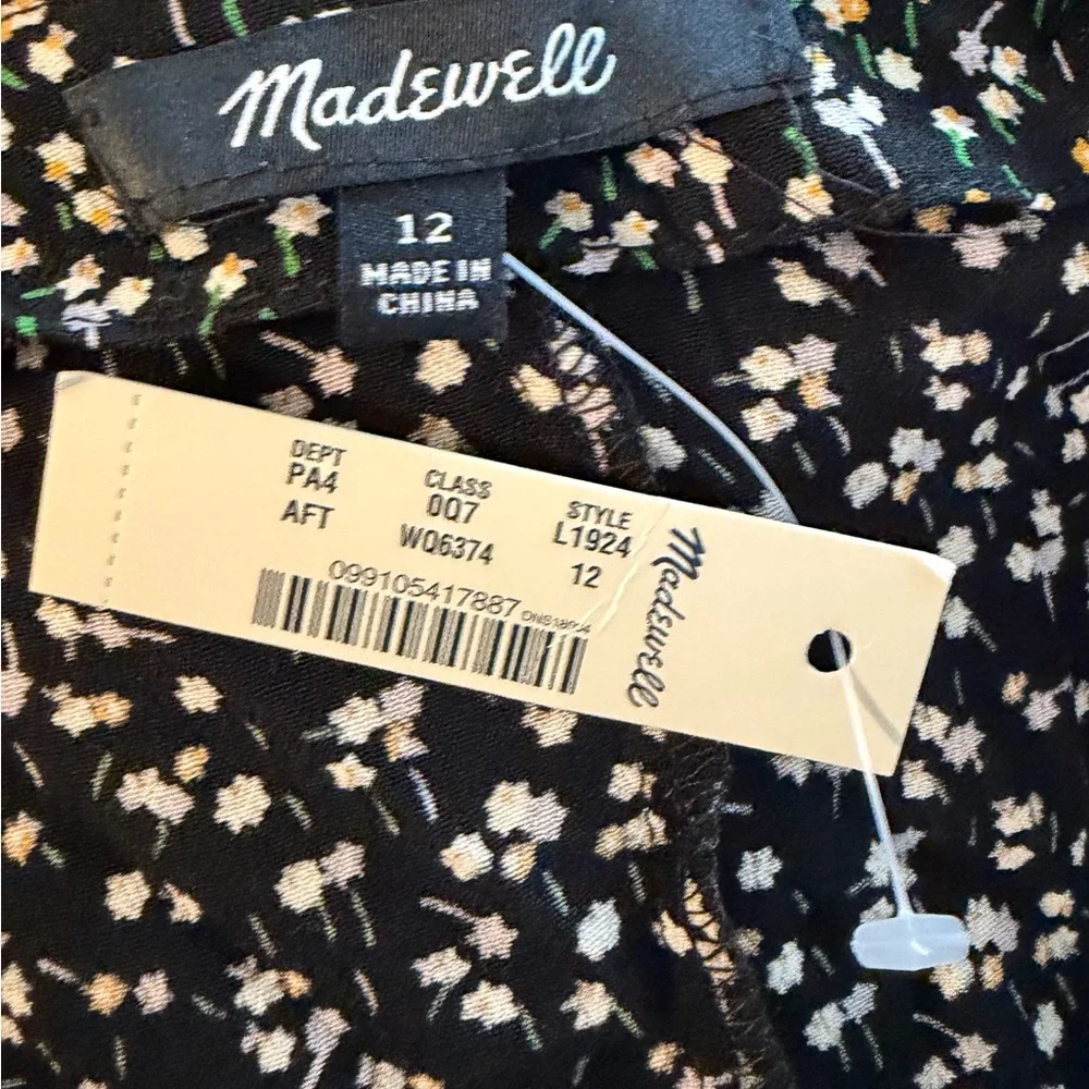 Madewell Black Floral Mini Dress - Picture 5 of 5
